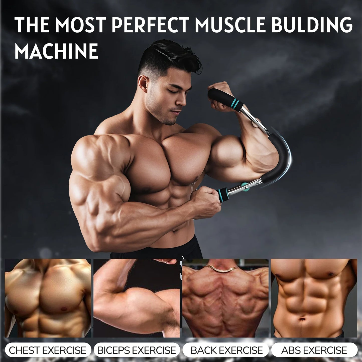 2025 New Twister Arm Trainer, Twister Arm Exerciser Adjustable Chest Expander Portable Power Twister Bar Muscular Strength Enhancer Thigh Master Trainer Men Upper Body Strength Home Fitness