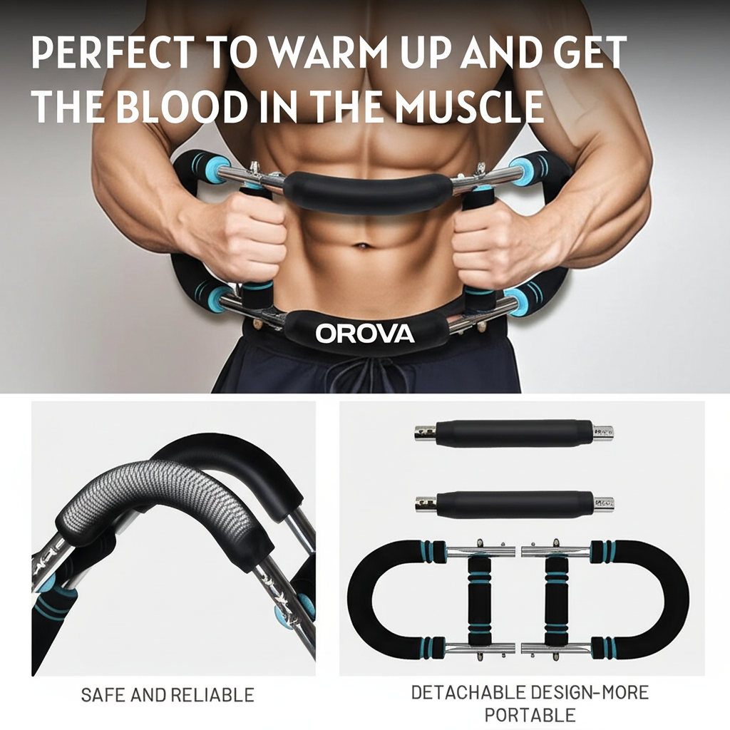 2025 New Twister Arm Trainer, Twister Arm Exerciser Adjustable Chest Expander Portable Power Twister Bar Muscular Strength Enhancer Thigh Master Trainer Men Upper Body Strength Home Fitness