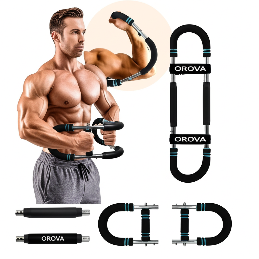 2025 New Twister Arm Trainer, Twister Arm Exerciser Adjustable Chest Expander Portable Power Twister Bar Muscular Strength Enhancer Thigh Master Trainer Men Upper Body Strength Home Fitness